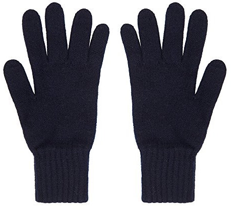 Herrenhandschuhe aus purem Kaschmir, marineblau