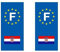 Selbstklebend Nummernschild-Flagge Kroatien – Auto