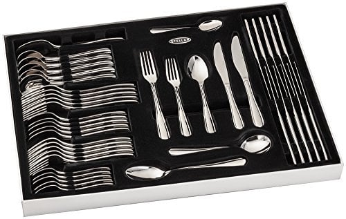 Stellar 44 Piece Cutlery Set in Gift Box, 6 Place Settings + 2 Serving Spoons, Stainless Steel, 20 x 30 x 25 cm
