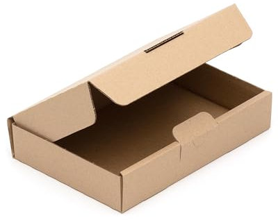 KK Verpackungen Maxibriefkartons 240 x 160 x 45 mm Braun DIN A5 (Außenmaß 240 x 160 x 50 mm) | 50 Stück, Versandkartons Faltschachteln Maxibrief Post-Kartons für Warensendungen Büchersendungen (MB01)