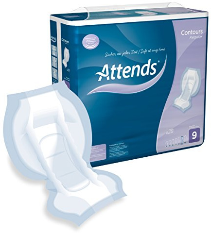 Attends Contours Regular 9, Vorlagen bei starker Inkontinenz, 28 St