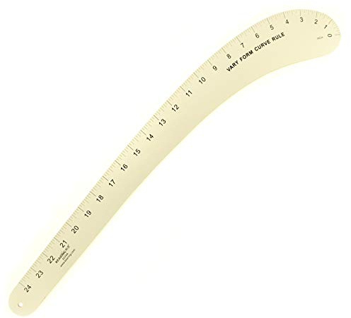 NO.6224A HAND Vary Form Curve Ruler, Aluminum 24 Inch