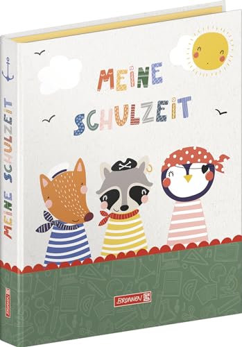 Brunnen 106558501 Ringbuch Meine Schulzeit (A4, 30mm Füllhöhe, 2 Ringe, mit Register und Prospekthüllen)