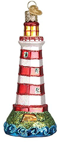 Old World Christmas Sambro Leuchtturm aus Glas