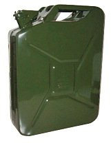 Bundeswehr-Kanister aus Stahlblech mit 20 Liter Füllvolumen