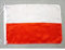BANDERA de POLONIA 45x30cm - BANDERINA POLACA 30 x 45 cm cordeles poliester ligero - AZ FLAG