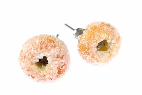 Miniblings Donuts Krapfen Ohrstecker Keks Zucker hell 3D - Handmade Modeschmuck I Ohrringe Stecker Ohrschmuck