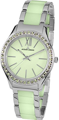 Jacques Lemans Damen Analog Quarz Smart Watch Armbanduhr mit Edelstahl Armband 1-1797K