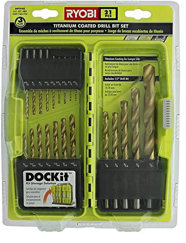 Ryobi a972102 con revestimiento de titanio juego de brocas (21 piezas)