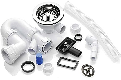 Mcalpine Astini, RAK, Rangemaster 1.0 Bowl Chrome Waste & Plumbing Kit Overflow WPAK2NP