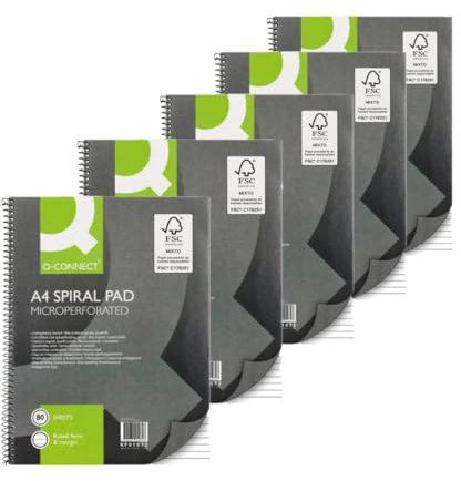 Q Connect Spiral PAD Exec A4 80SHT