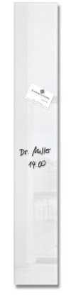 SIGEL GL101 kleine Premium Glas-Magnettafel 12 x 78 cm super-weiß hochglänzend, SGS geprüft, einfache Montage, incl. 2 Magnete, Magnetleiste, für Büro & Küche, Artverum