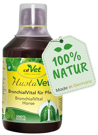 cdVet HustaVet BronchialVital für Pferde 500ml - Ernährungsbedingte Unterstützung der Atemwege, Natürliche Zutaten