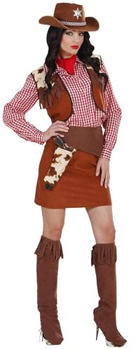 Ladies Cowgirl Costume Large UK 14-16 for Wild West Cowboy Fancy Dress