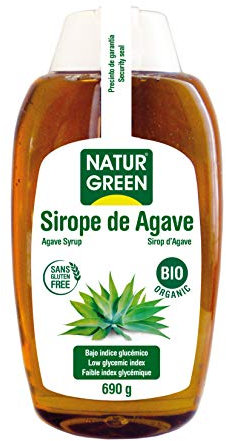 NaturGreen - Sirope Agave Bio, Endulzante Ecológico, Bajo Índice Glucémico, Apto para Ser Consumido Directamente - 500ml/690g