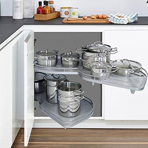 SO-TECH® 600 mm Links Lemans II Eckschrank Beschlag Silbergrau