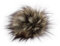 Unbekannt Fell Pompon mit Druckknopf natural racoon (Waschbärbraun)
