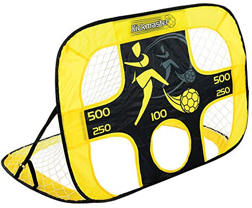 Kickmaster Quick Up - Portería con lona de entrenamiento, color amarillo/negro