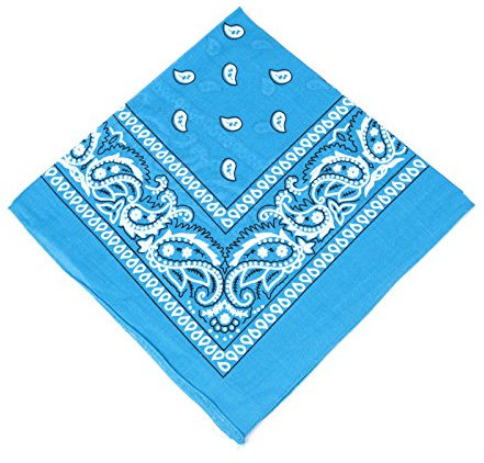 Boolavard 1, 6, 9 oder 12 Stück Cowboy Bandanas Bandana mit original Paisley Muster,1er pack,Blau