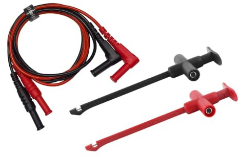 TestHelper TH-F-2-KIT Insulation Piercing Clip Test Probe + Silicone Test Lead Set, Hook Banana Jack Spring Loaded Copper Kit