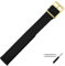 MARBURGER Uhrenarmband 10mm Perlon Schwarz - Werkzeug Montage Set 9501010000220