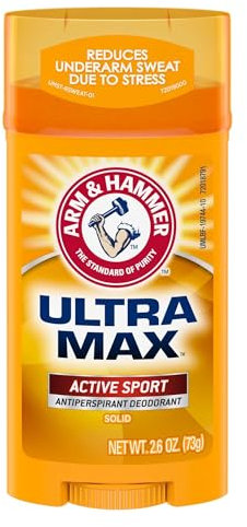 Arm & Hammer Ultra Max Invisible Solid Wide Stick, Antiperspirant Deodorant, Active Sport, 2.6 oz by Arm & Hammer