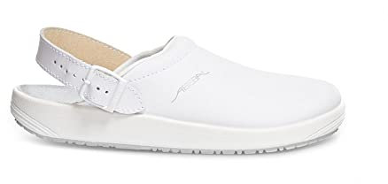 Abeba Clog 9200 - rubber Glattleder weiß, zertifiziert, 41