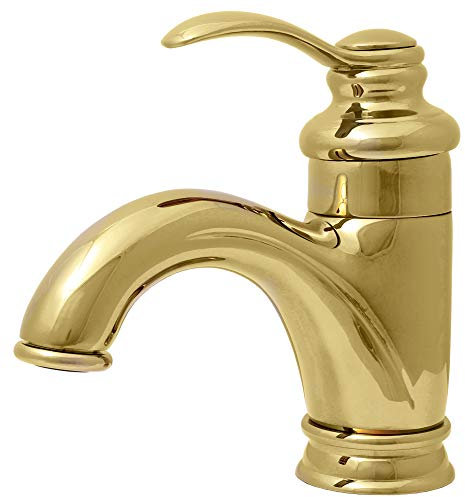 Retro Badezimmer Bad Waschbecken Einhebel Armatur Wasserhahn in Gold Sanlingo
