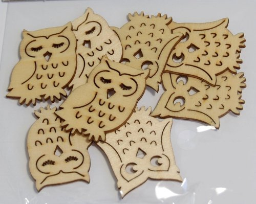 Eine Stück dekorativer Holz Formen, Eulen. 8