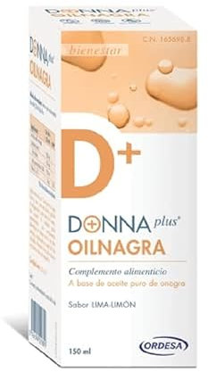DONNAplus Oilnagra Líquido | 150ml | Complemento Alimenticio para el Bienestar Menstrual con Aceite de Onagra