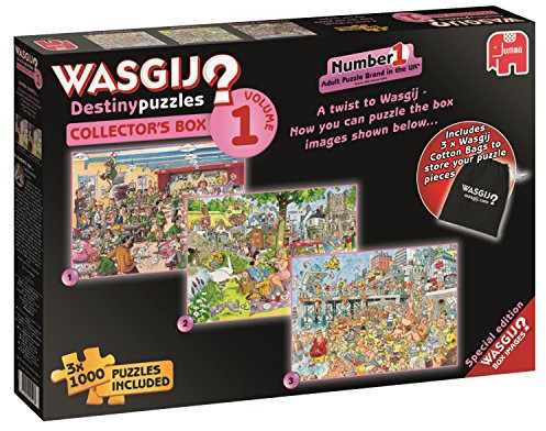 3 in 1 1000 Piece Wasgij Destiny Collectors Box Volume 1 Cartoon Jigsaw Puzzles