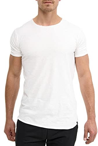 Indicode Herren Willbur Tee T-Shirt mit Rundhals-Ausschnitt | Herrenshirt Sommershirt White, XL
