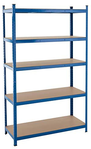 ESTEXO Lagerregal Steckregal Schwerlastregal Kellerregal Regal verzinkt Werkstattregal Werkbank Regal Blau 200x120x50cm | 875kg