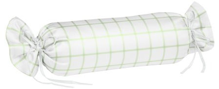 fleuresse 4003-7059, 40/15 cm Nackenrollenbezug Heidelberg Mako Batist mit farbigem Satinkaro, 100% Baumwolle