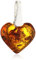 InCollections Damen-Anhänger 925/000 Sterlingsilber mit Bernstein, Herz