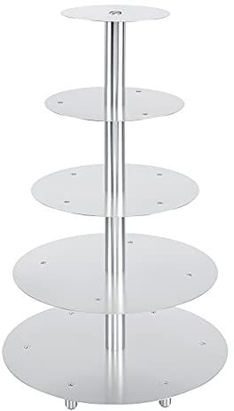 thermohauser Etagen-Tortenständer aus AL, rund, 5-stöckig, Silber / Aluminium