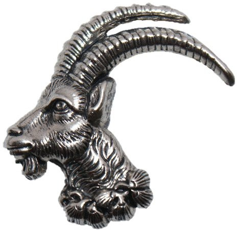 Hut-Anstecker Steinbock Jagdabzeichen Jagd Abzeichen Jäger Trachten Wandern Berg Brosche Pin capricorn Hutschmuck für den Trachtenhut Bergsteigen Jagen Trachtenanstecker für Bergsteiger
