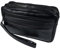 MACEMARO TRADING XXL HANDGELENKTASCHE LEDER - Herrentasche Handtasche Umhängetasche Tasche Gürteltasche Hörst Schlämmer Schwarz Herren Handgelenk Tragegurt Handschlaufe Reißverschluss