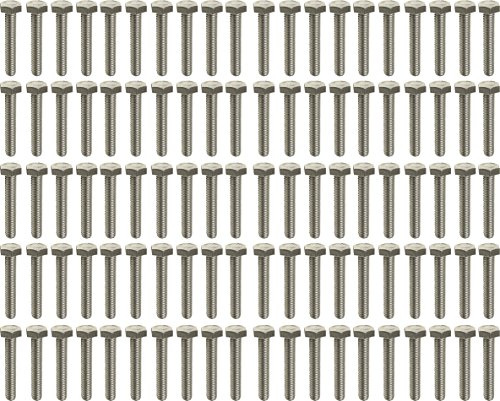 Charles Watson Zinc Hexagon Head Set Screw Bolts M8 x 25mm, Pack of 100 | Resists outdoor corrosion and rust for exterior use, offering reliable high-torque fastening without slipping.