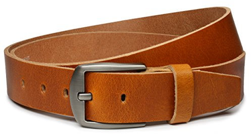Vascavi Ledergürtel, Vollleder Gürtel, Büffelleder, Jeansgürtel, ca. 4 cm breit, Hosengürtel, Made in Germany, (90 cm Gesamtlänge 100 cm)