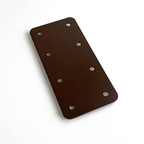 Indoor Outdoors 4 X Straight Timber Railway Sleeper Brackets Suitable for Wooden Planters, Raised Beds, Retaining Walls, Pathway and Double Height Driveway Edging (Brown)