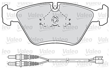 VALEO BRAKE SYSTEMS Brake Pad Set 598281, set of 4, Front Axle, Fitting Position: Front Axle, Brake System: TEVES