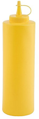 APS 93155 Spritzflasche mit Tasse, Ø 6, 5 x 25 cm, 0, 65 Liter, Gelb