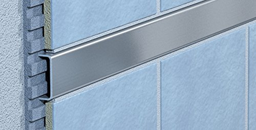 Fliesenprofil - Fliesenschiene - Edelstahlschiene - Fliesenbordüre - Länge 100 cm - Breite 10 mm - Edelstahl hochglanz (B-15) (10)