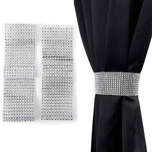 John Aird Pair Of Diamante Crystal Tie Backs (Silver)