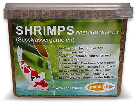 pondovit Shrimps - Premiumsnack Leckerei für Koi, 2.4 l