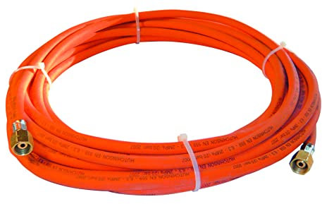 Express, 963/10, Tuyau Caoutchouc 10m, d Int. 6,3mm, Raccords Sertis 3/8e Gauche Femelle, Accessoire pour Fer à Souder, Lampe à Souder, Fer de Couvreur, Chalumeau d'Étanchéité, Pièces de Rechange