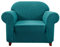 subrtex kariert Sofabezug Sofahusse Sesselbezug Stretchhusse Sofaüberwurf Couchhusse Spannbezug(1 Sitzer,Petrol Blau)