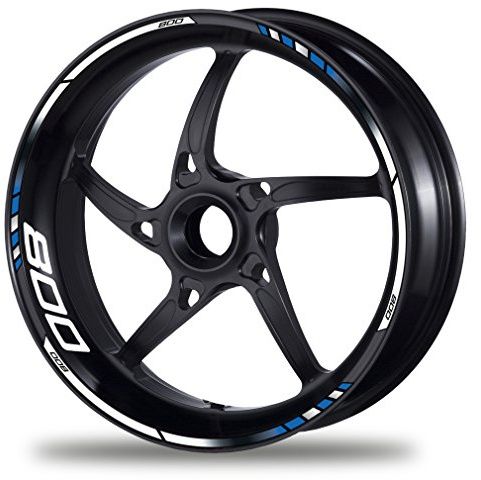 FELGENRANDAUFKLEBER GP Color Style Felgenaufkleber Felgenbett Auswahl nach ccm oder Racing (800 ccm, sky-blue/black)