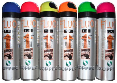 Soppec - Bombe de marquage provisoire FLUO TP - Coloris: Jaune